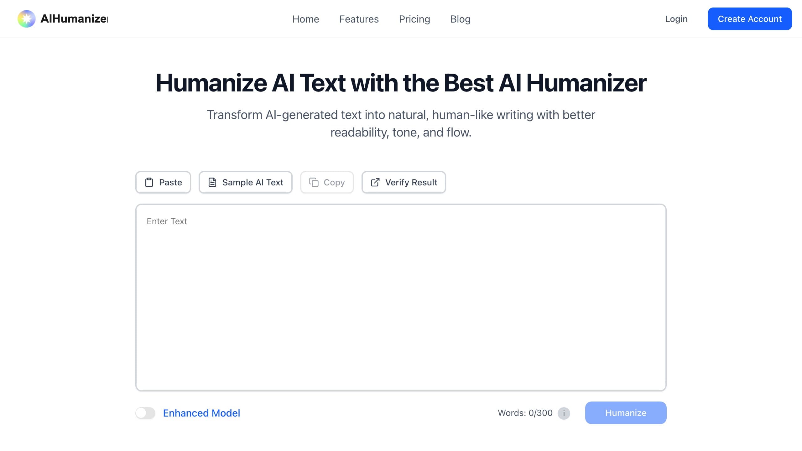 AIHumanizer homepage