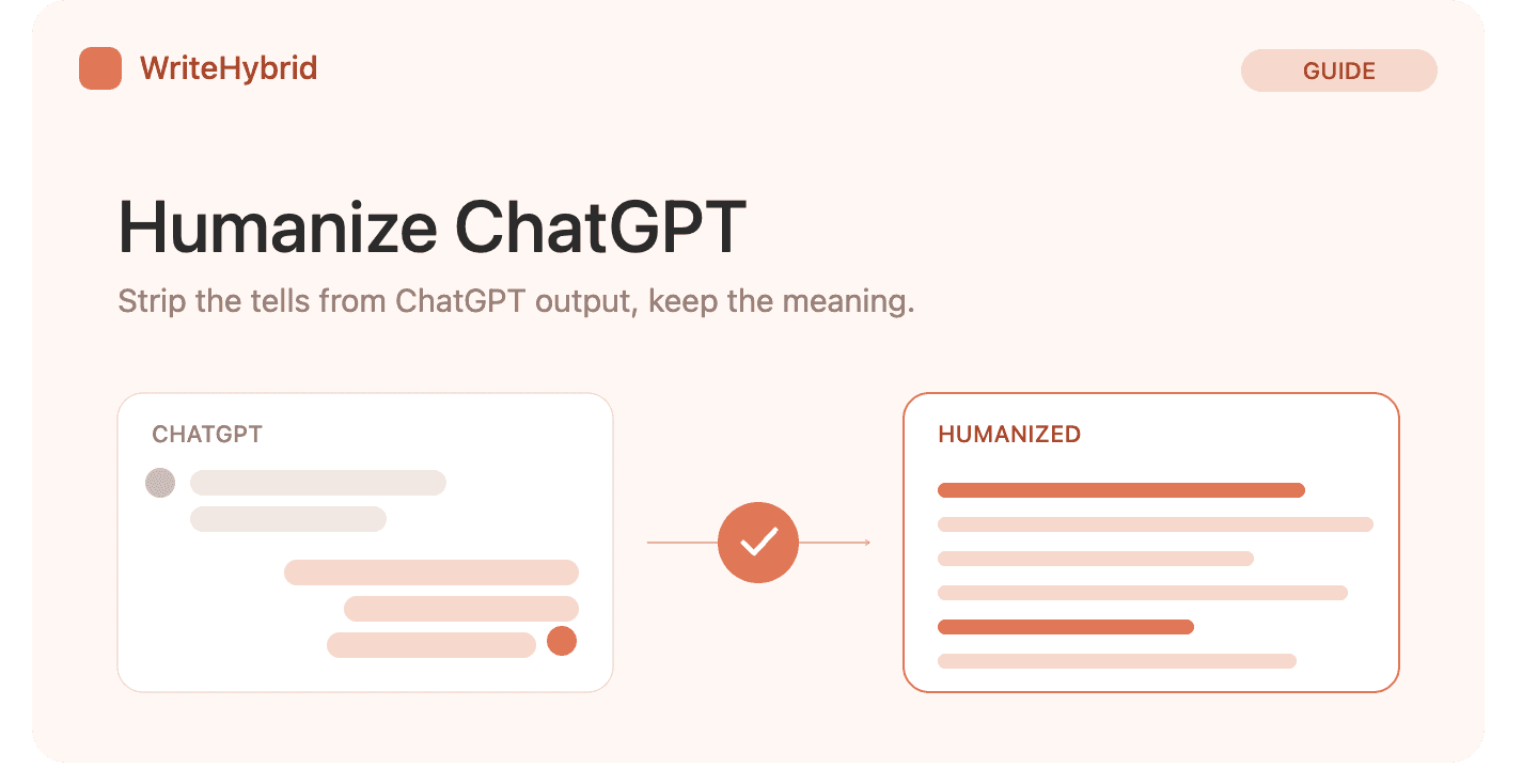Five-step workflow to humanize ChatGPT-generated text before detector checks