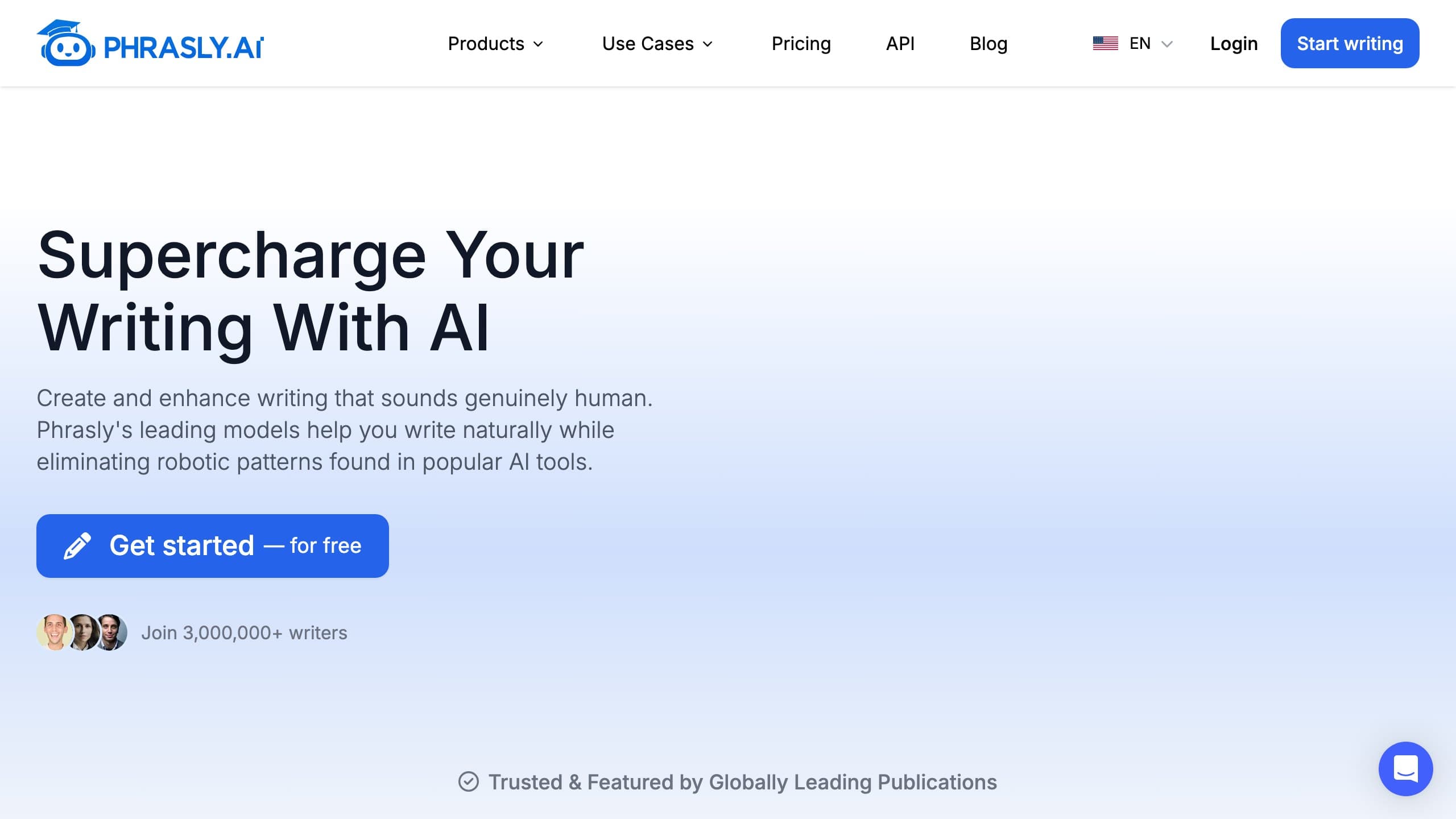Phrasly homepage