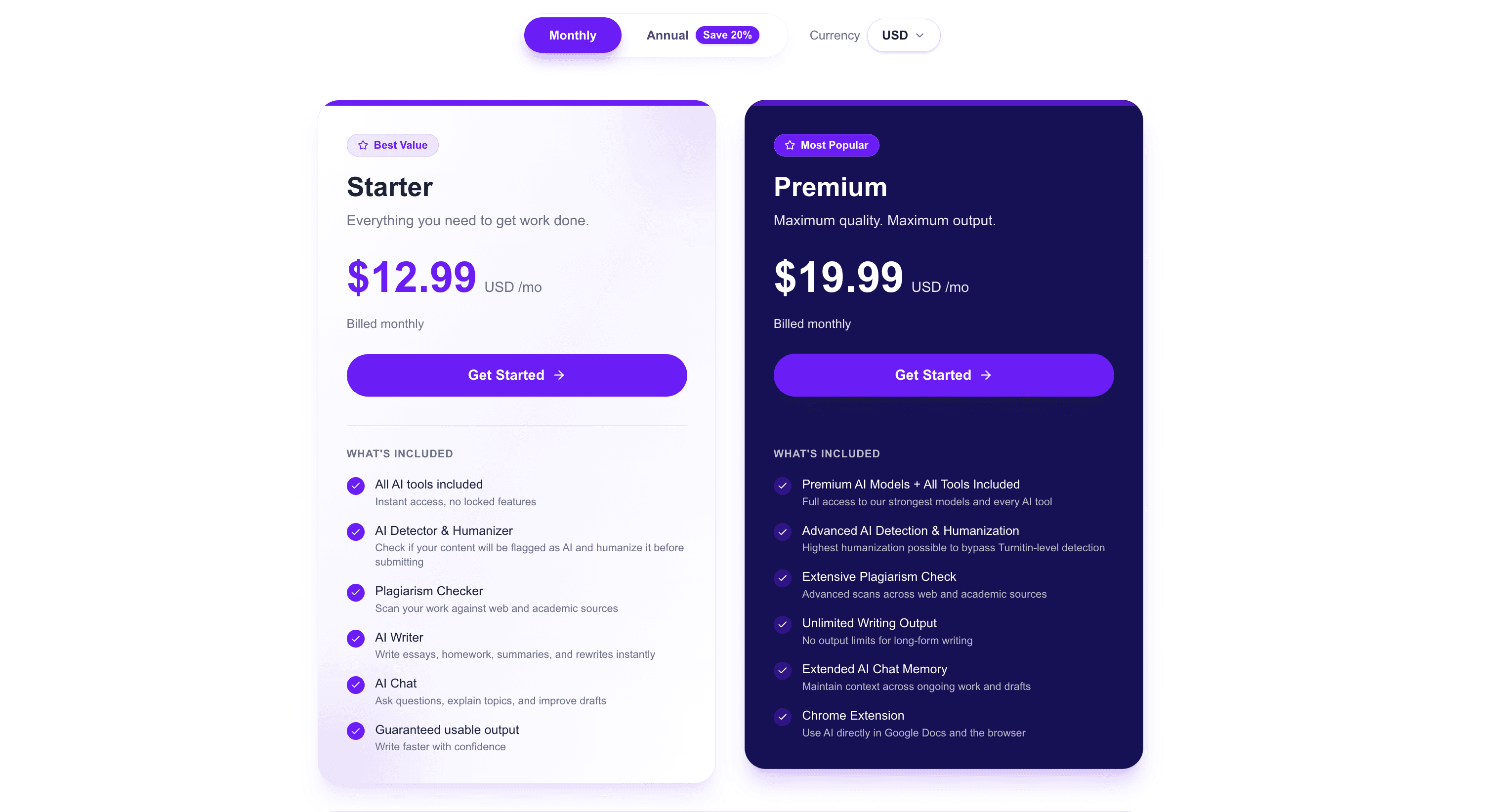 Smodin AI Humanizer pricing page captured June 2026